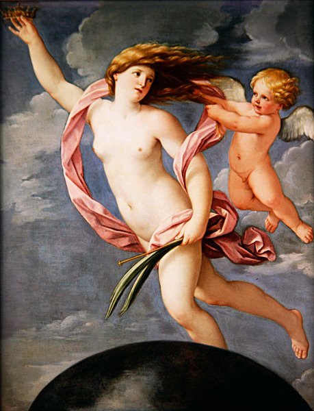 Fortuna koronával (olaj, vászon) alkotó: Guido Reni