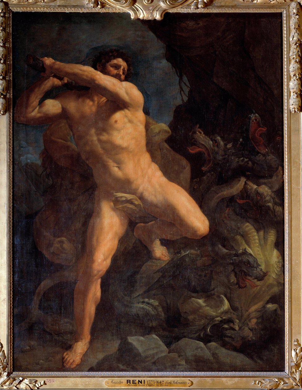 Hercules terrassing the Hydra of Lerne Painting Guido Reni dit le Guide (1573-1642) 1617 V. 2,6x1,9 m alkotó: Guido Reni