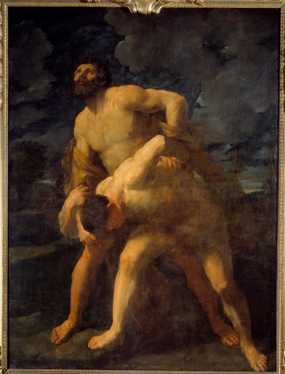 Herkules, aki Achelous Herkulesszal küszködik a görög folyó fedélzetén. Guido Reni dit le Guide (1575-1642) festménye 1620 V. 2,61 X 1,92 m alkotó: Guido Reni