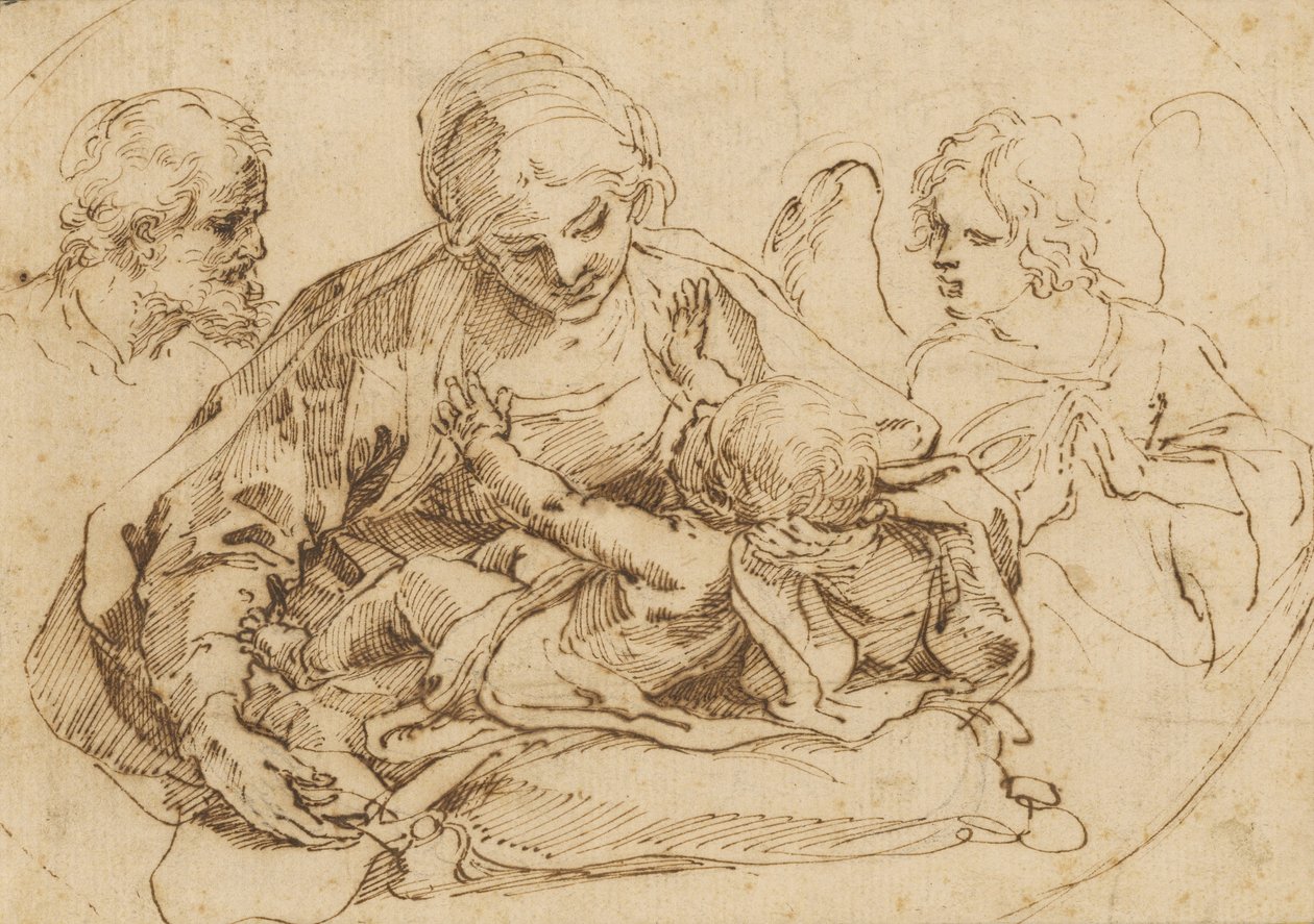 Szent család egy angyallal alkotó: Guido Reni