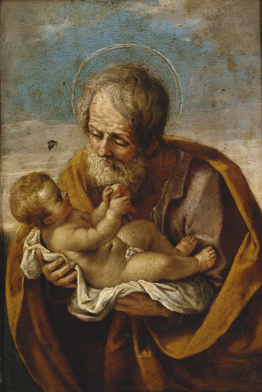 József és a gyermek Krisztus a karjában alkotó: Guido Reni