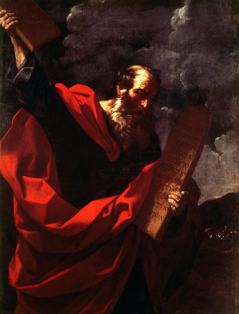 Mózes törvénytáblákkal alkotó: Guido Reni