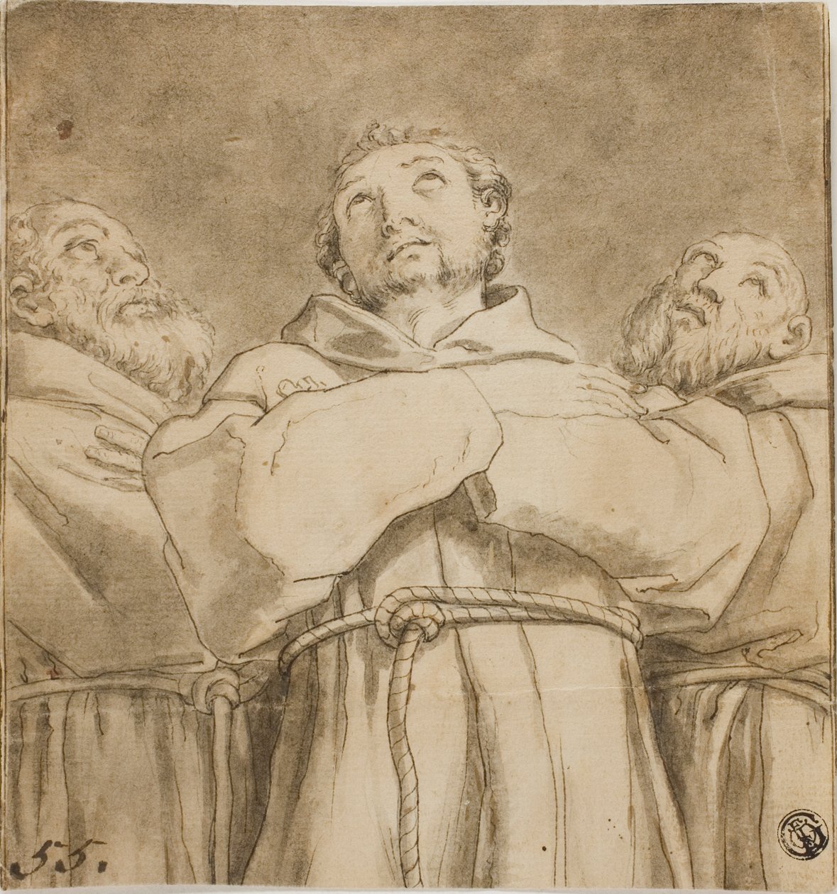 Assisi Szent Ferenc rendjének két szerzetesével alkotó: Guido Reni