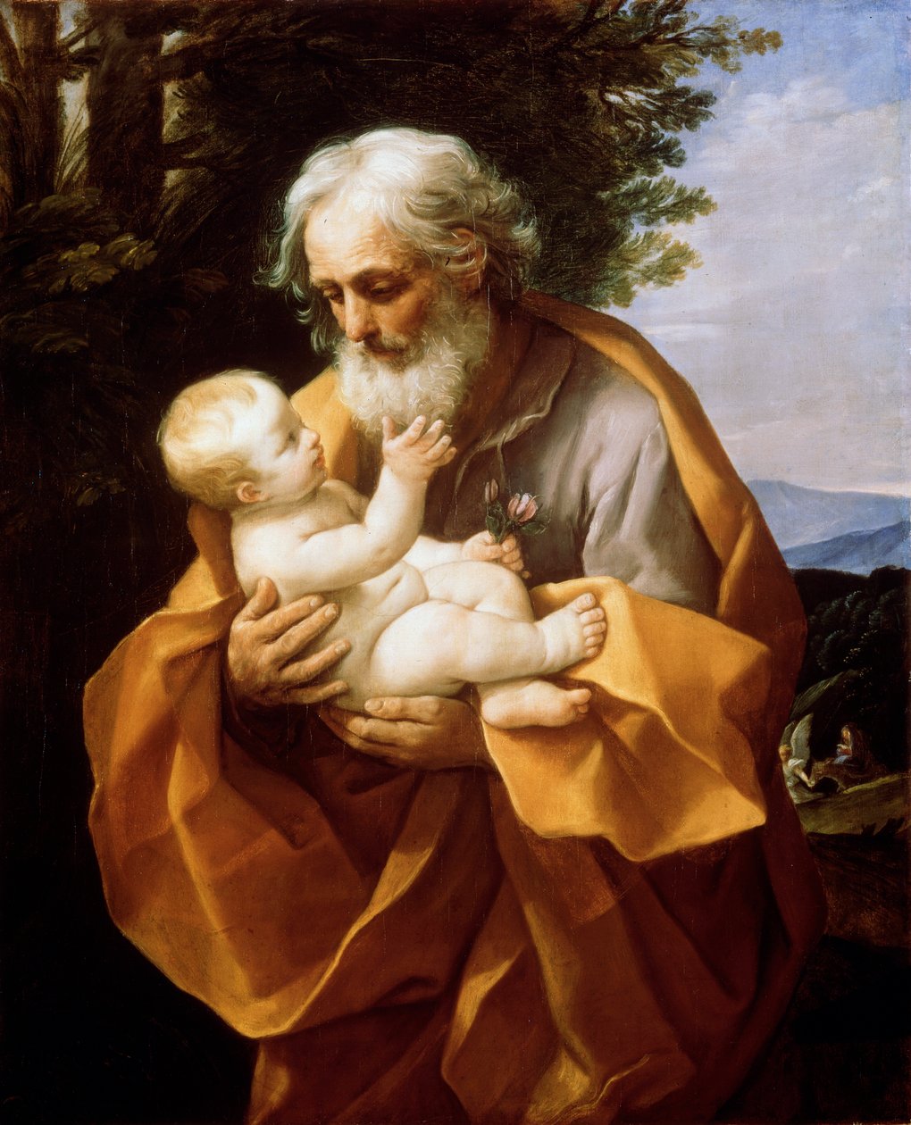 Szent József kisgyermek Krisztussal, 1620-as évek. alkotó: Guido Reni