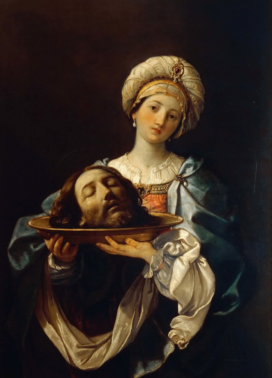 Salome, aki Keresztelő János fejét tartja, 1638 körül. alkotó: Guido Reni