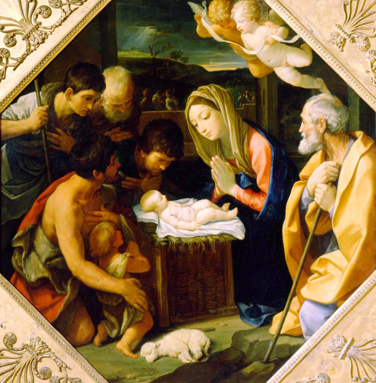 A Krisztus-gyermek imádása, 1640 alkotó: Guido Reni
