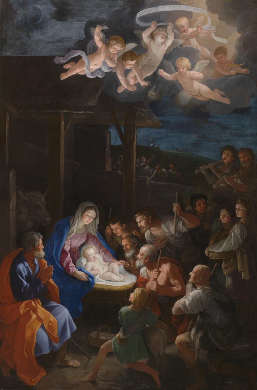A Pásztorok imádása c. 1640. alkotó: Guido Reni
