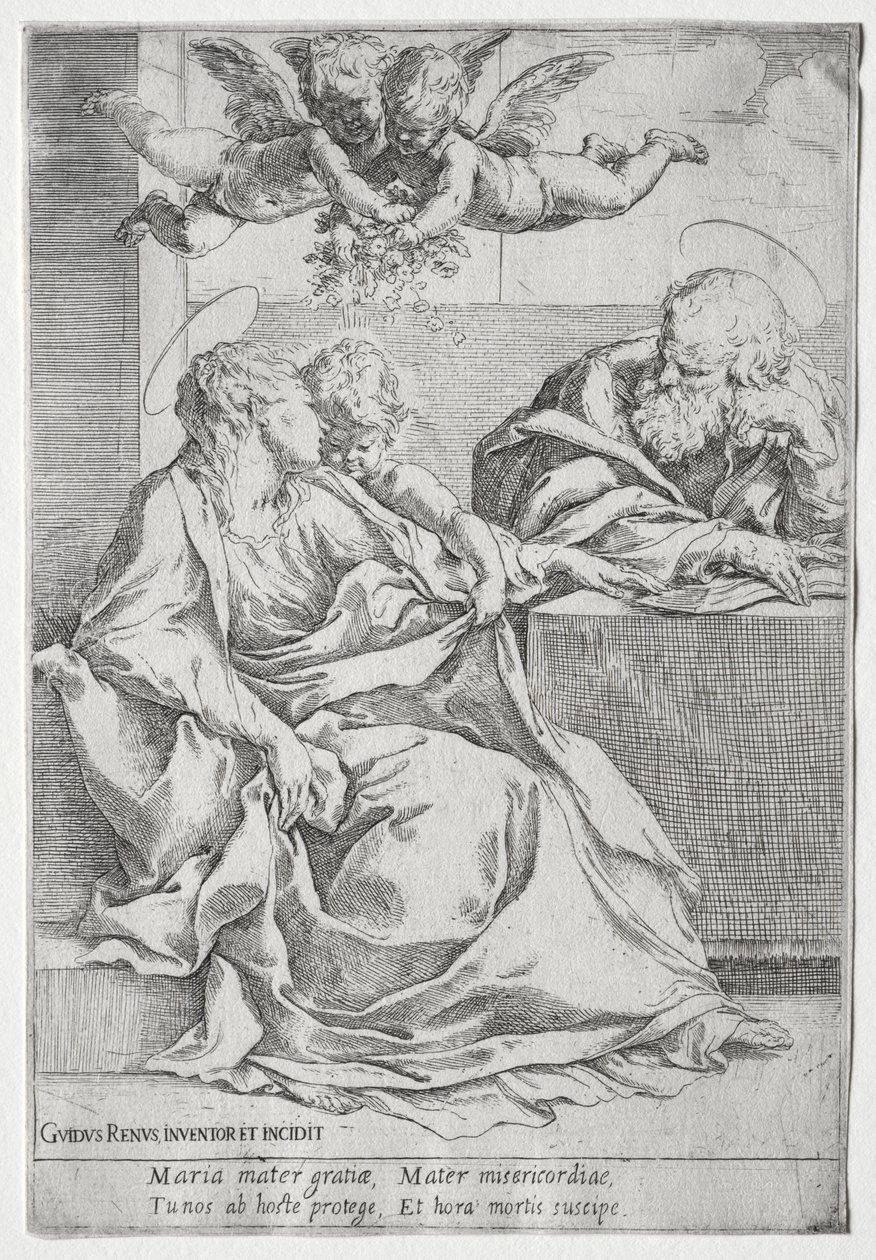A Szent Család két angyallal alkotó: Guido Reni
