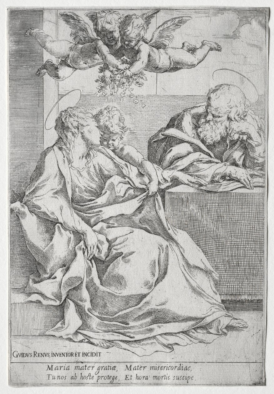 A Szent Család két angyallal. alkotó: Guido Reni