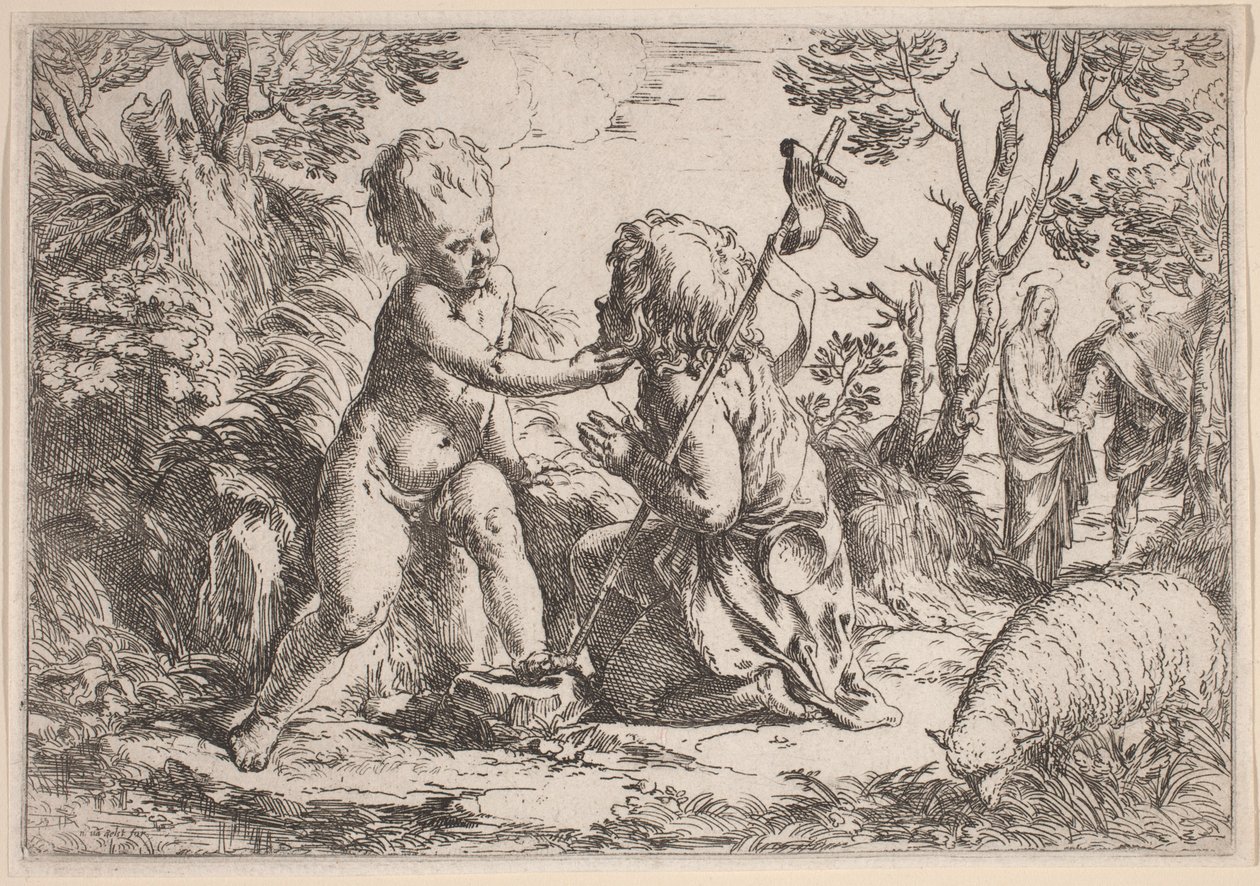 A kis Jézus és Szent János alkotó: Guido Reni