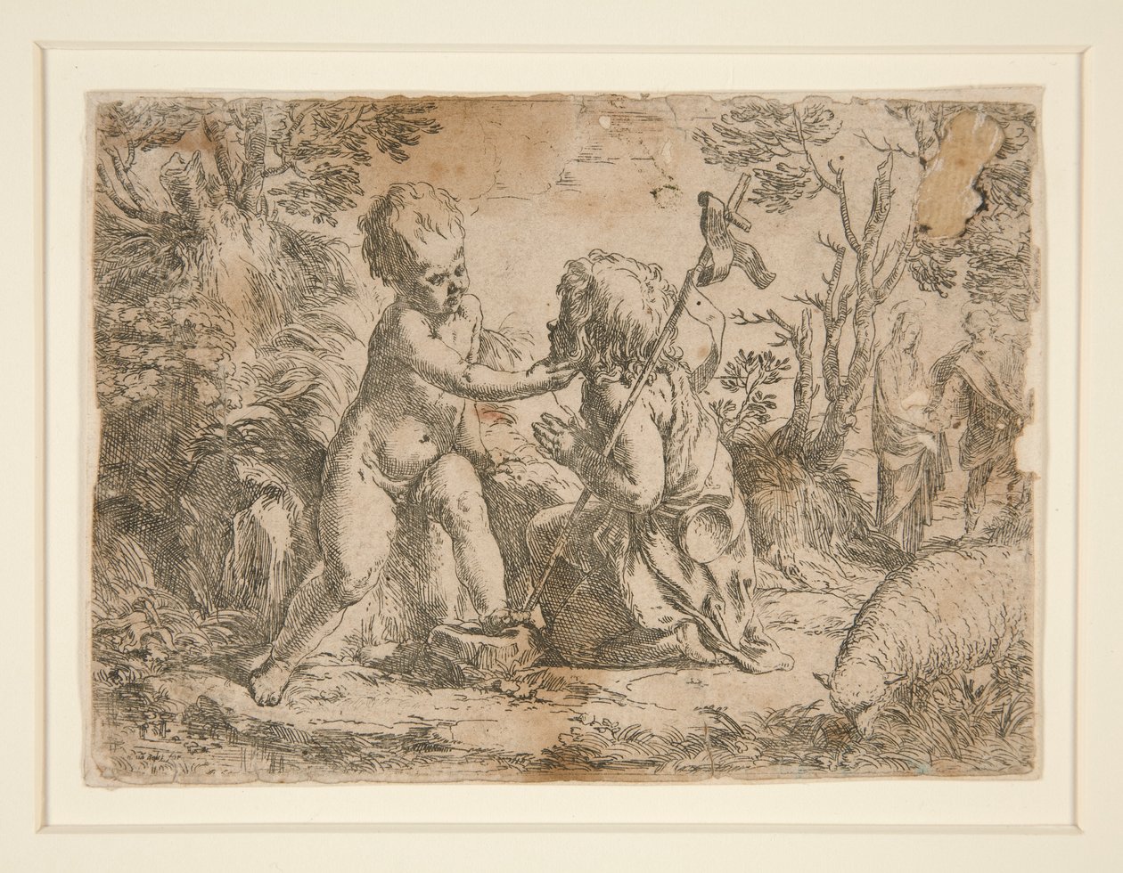 A kis Jézus és Keresztelő Szent János alkotó: Guido Reni