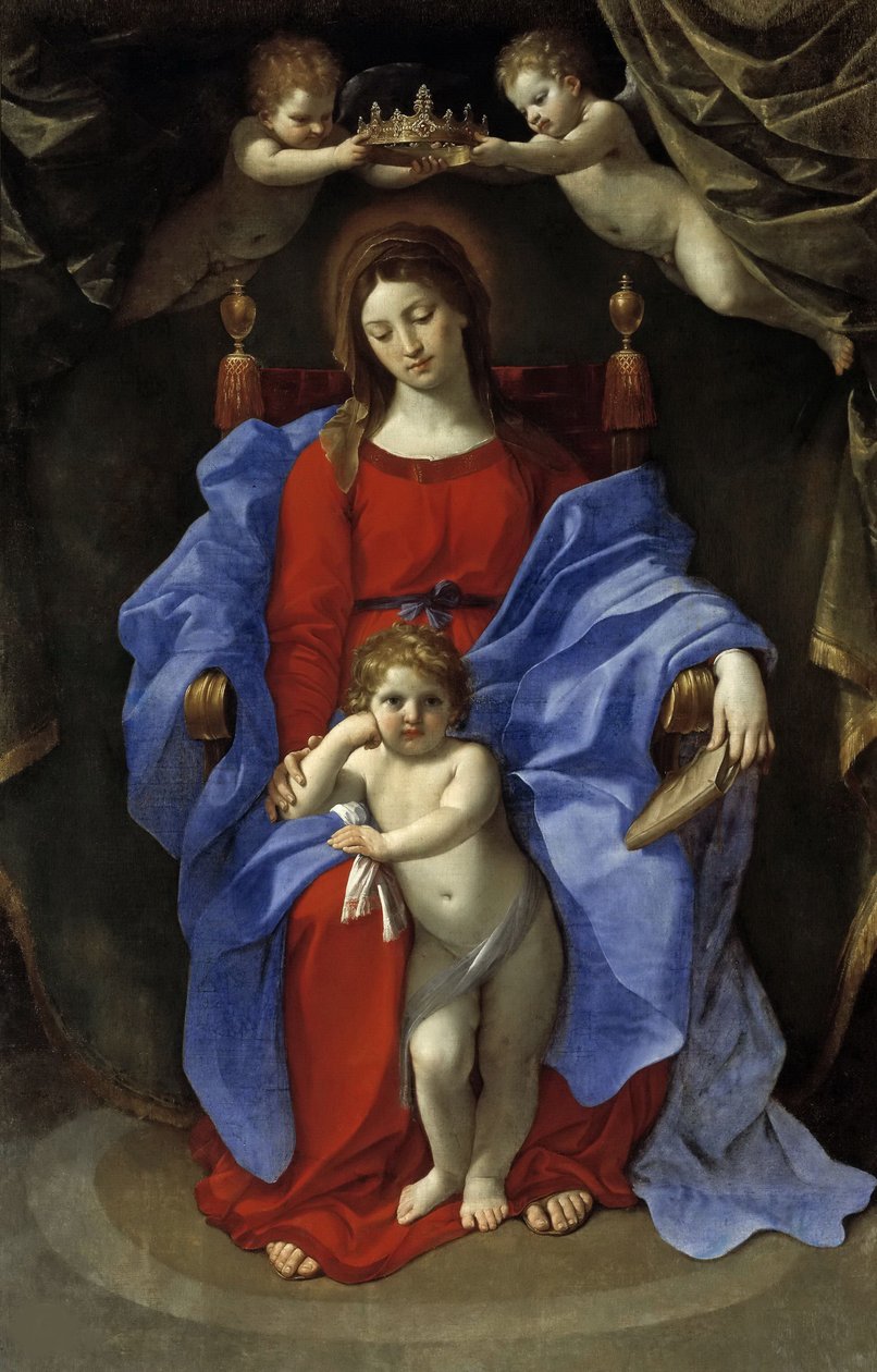 A Szűz és a Gyermek trónra lépett, 1625. alkotó: Guido Reni