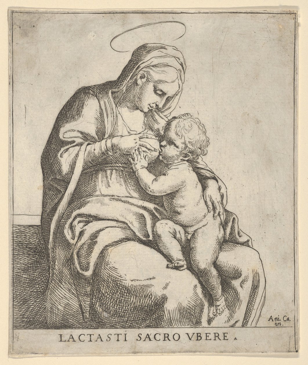 A csecsemő Krisztust szoptató Szűz, kb. 1590-1610. alkotó: Guido Reni