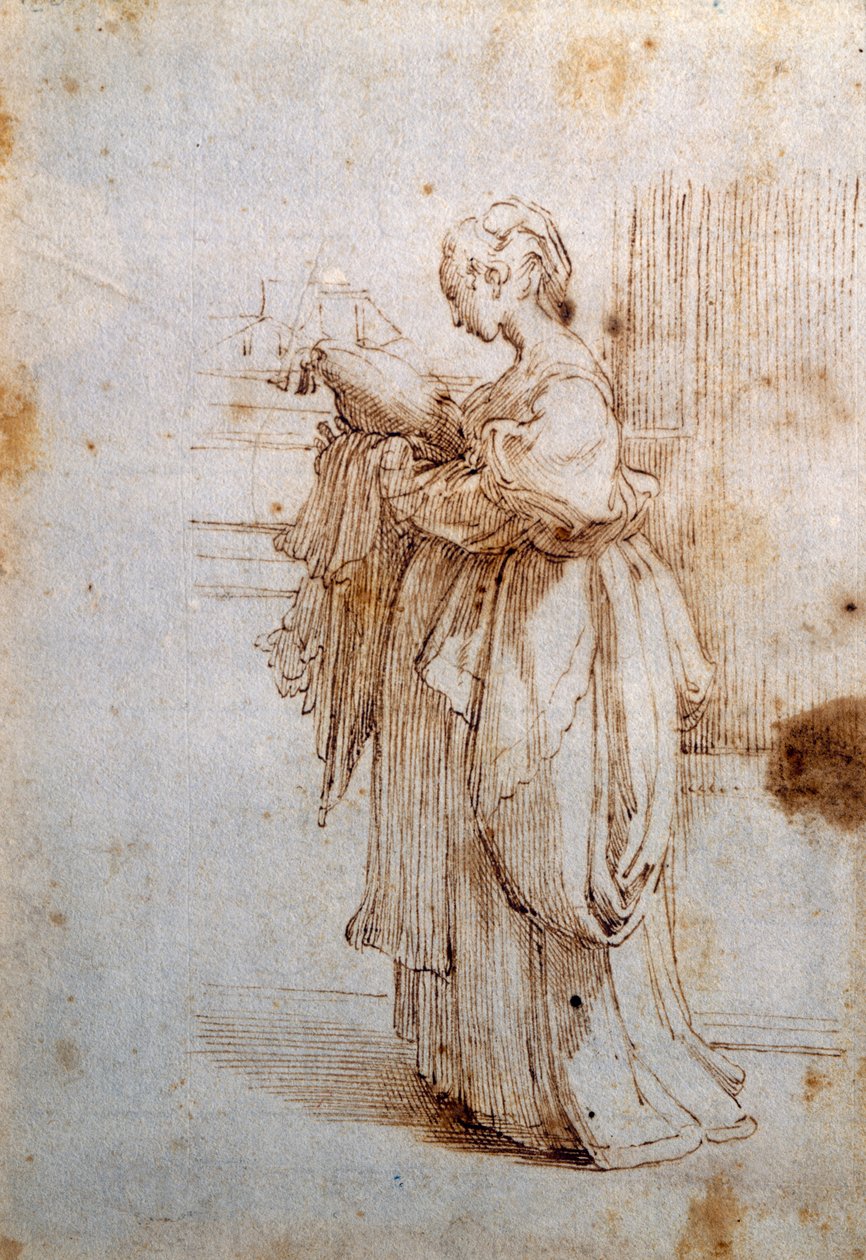 Nő párnával alkotó: Guido Reni