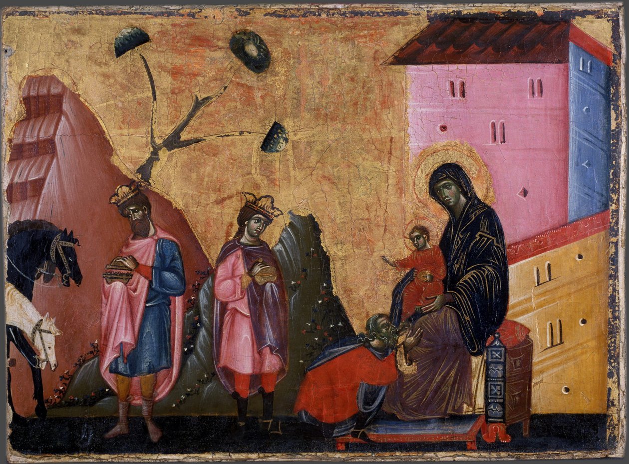 A mágusok imádása c. 1280 alkotó: Guido da Siena