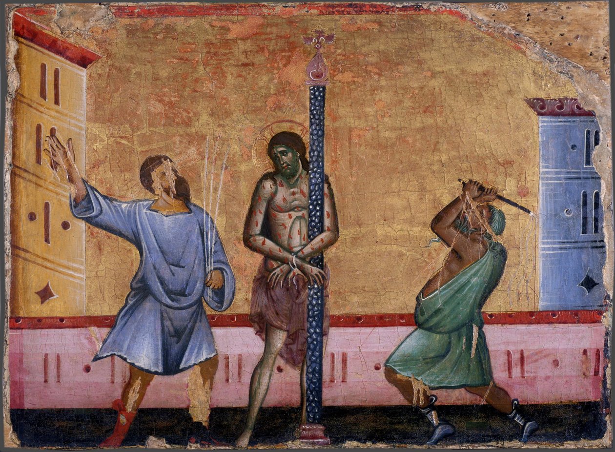 Krisztus korbácsolása c. 1280 alkotó: Guido da Siena