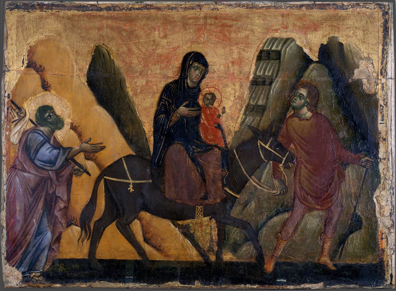 A repülés Egyiptomba, c. 1280 alkotó: Guido da Siena