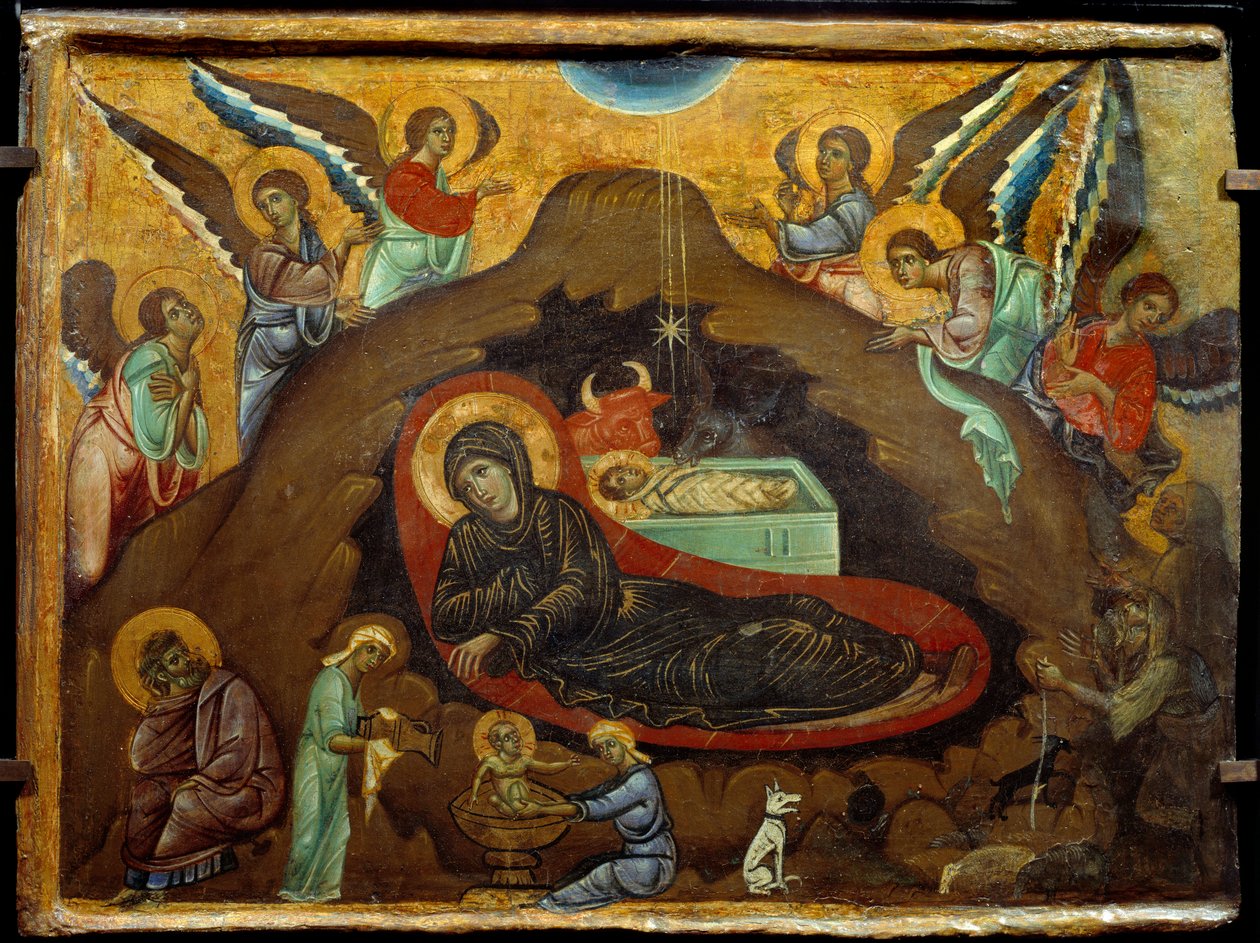 A betlehemes. Guido Da Siena festménye (13. század). Tempera fán. Mérete: 3,64 x 4,75 cm. alkotó: Guido da Siena