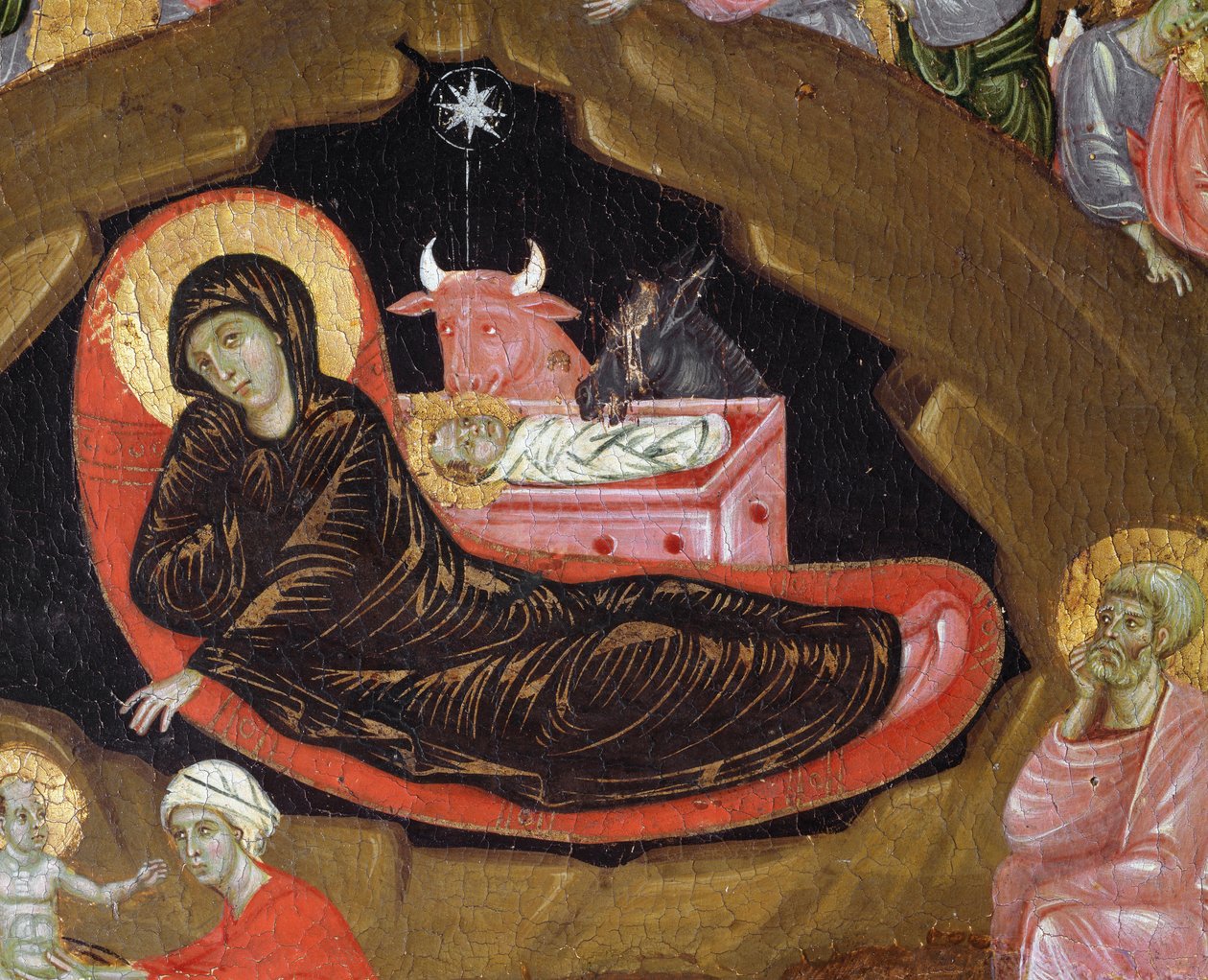 A betlehem, Krisztus életének részlete - tempera fán alkotó: Guido da Siena