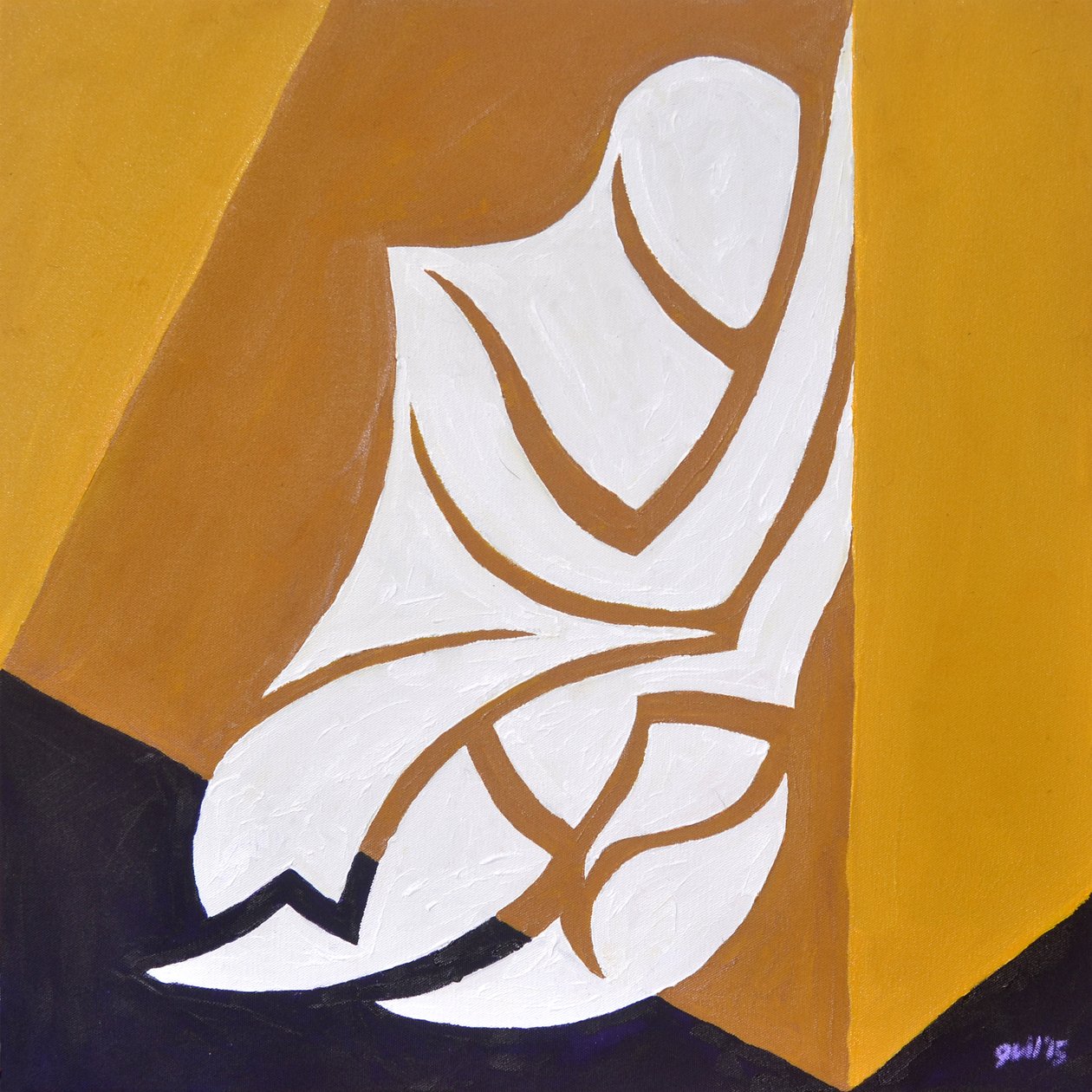 (nem ez az, ahol....) Study for Figure Against The Wall, 2015 (olaj, vászon) alkotó: Guilherme Pontes