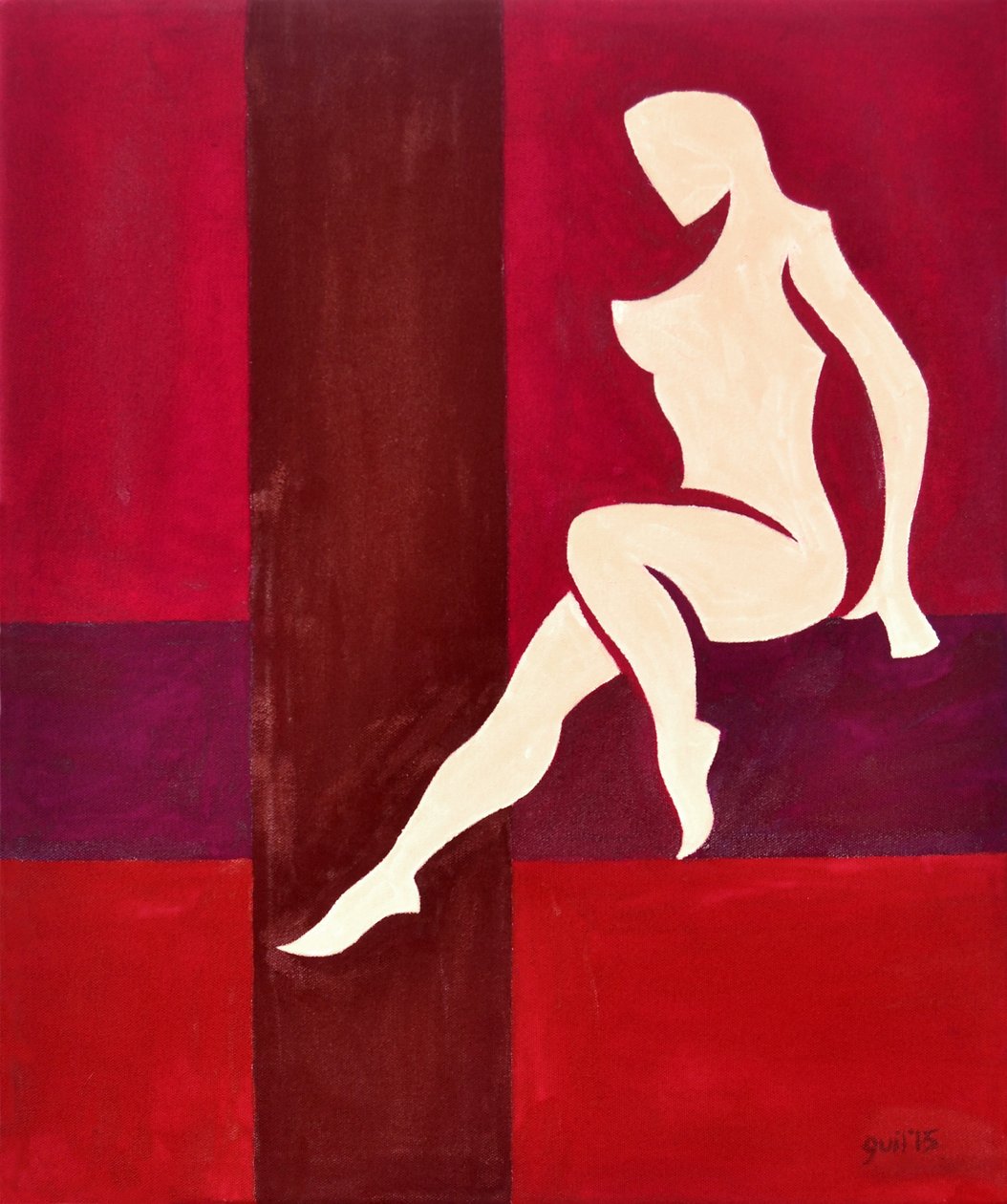 Bold as Love (fényes fémlila páncélban), 2015 (olaj, vászon) alkotó: Guilherme Pontes
