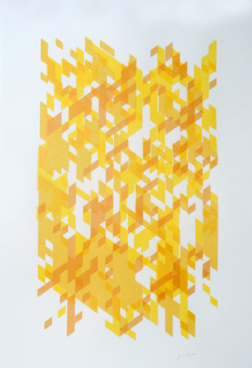Dekonstrukció N°14, 2014 (tinta, papír) alkotó: Guilherme Pontes