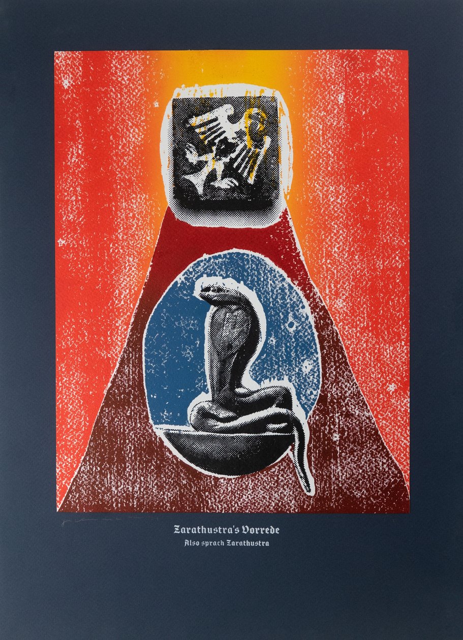 Prologue, Thus Spoke Zarathustra, 2022 (woodcut and silkscreen) alkotó: Guilherme Pontes