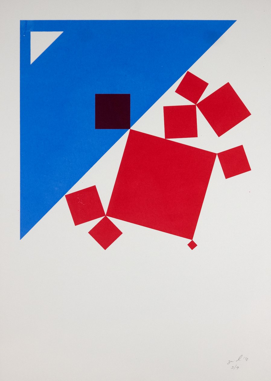 Suprematist Bacchus és Ariadne a Titan In Silkscreen után, 2018 (szitanyomás) alkotó: Guilherme Pontes