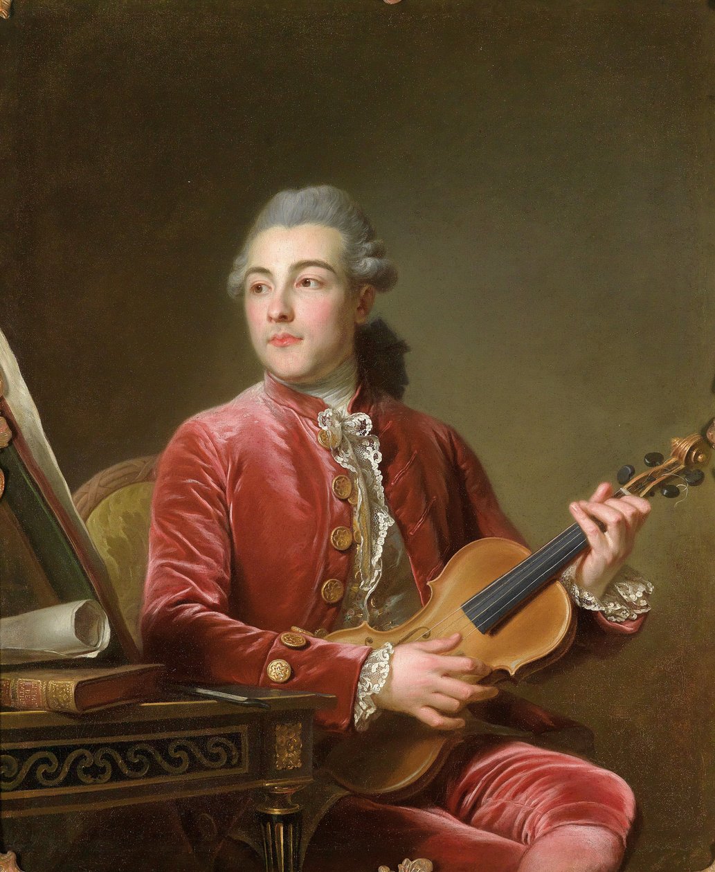 Úriember hegedűvel alkotó: Guillaume Voiriot