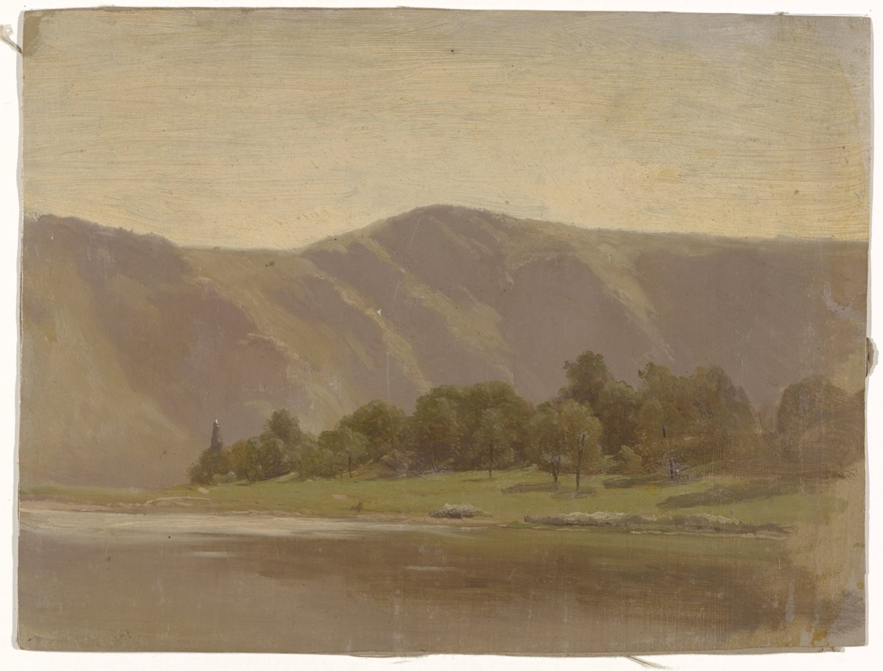 Folyó egy hegy lábánál alkotó: Guillaume Anne van der Brugghen