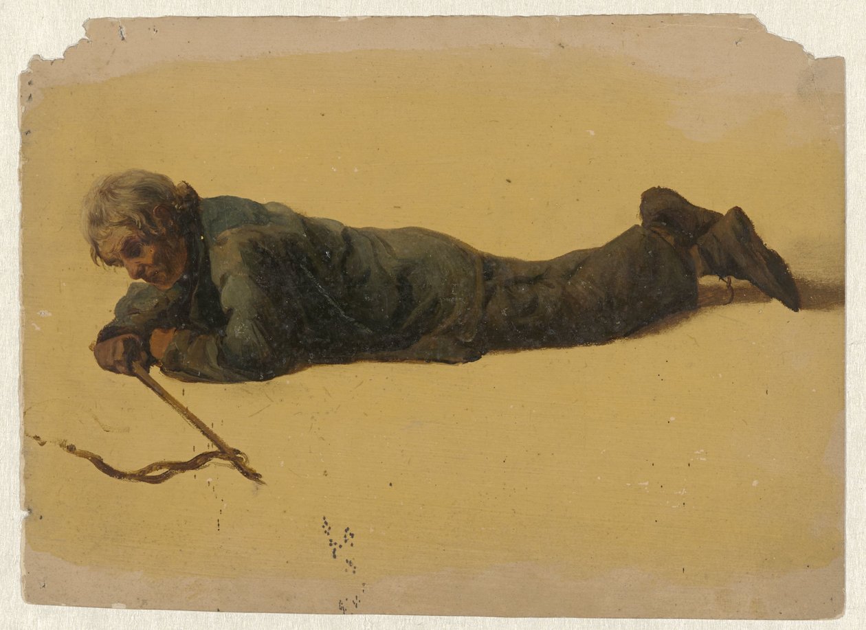 Férfi hason fekvő alkotó: Guillaume Anne van der Brugghen