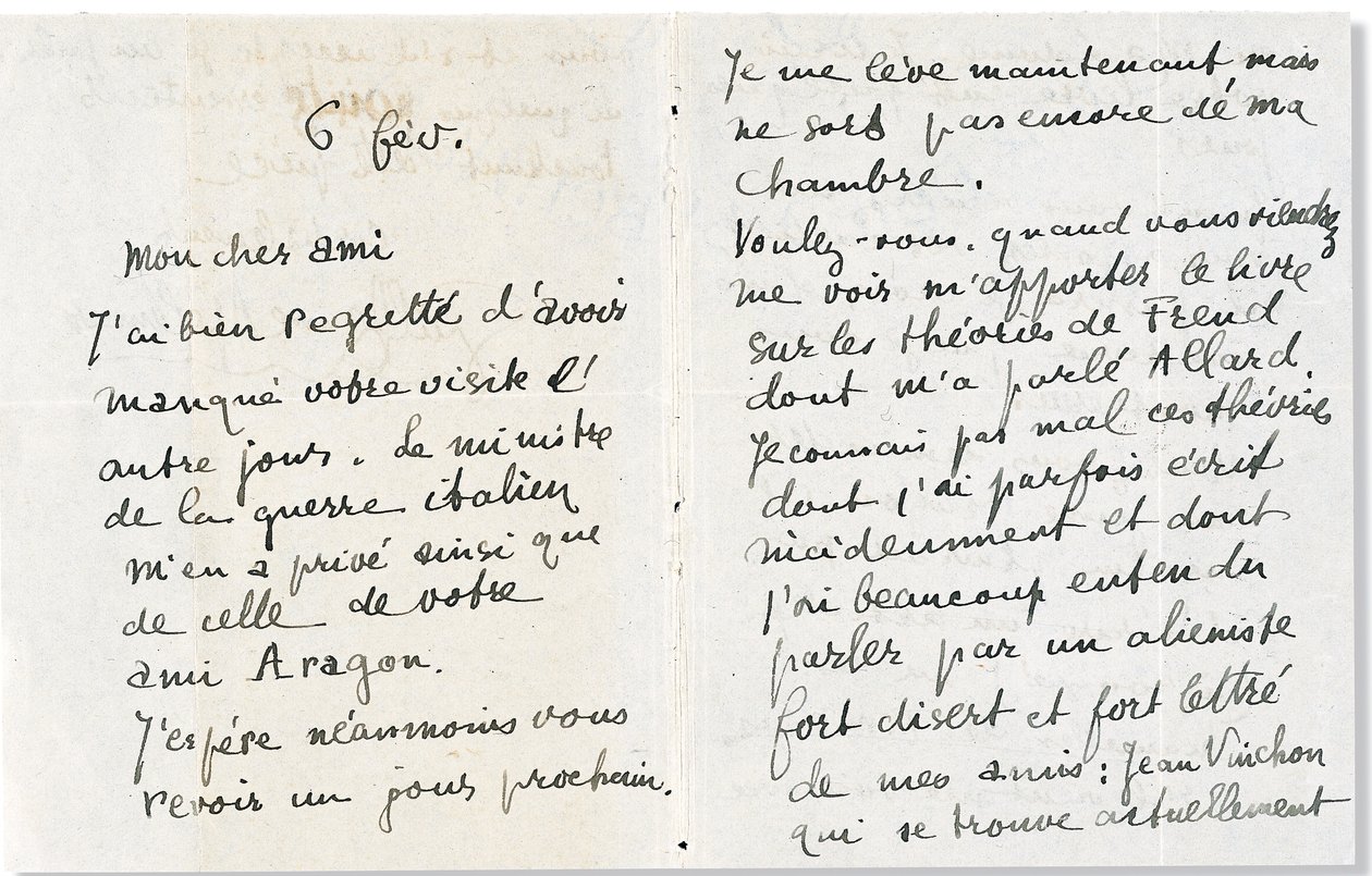 Levél Andre Bretonnak, 1918 alkotó: Guillaume Apollinaire