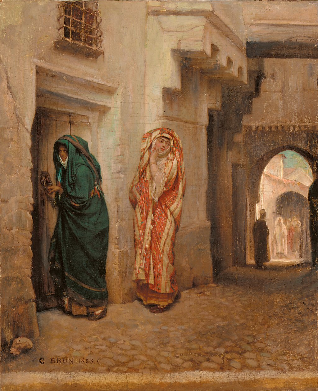 Titkos találkozás, 1863 alkotó: Guillaume Charles Brun