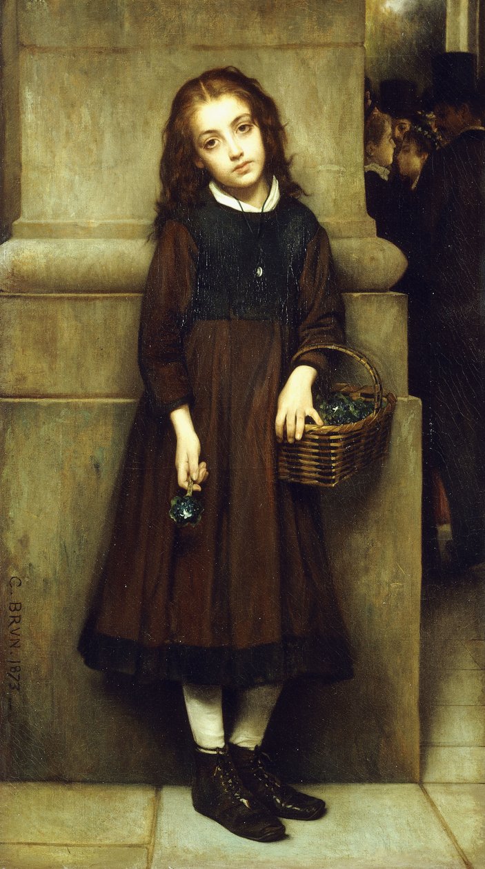 Viráglány az Opera előtt, 1873 alkotó: Guillaume Charles Brun