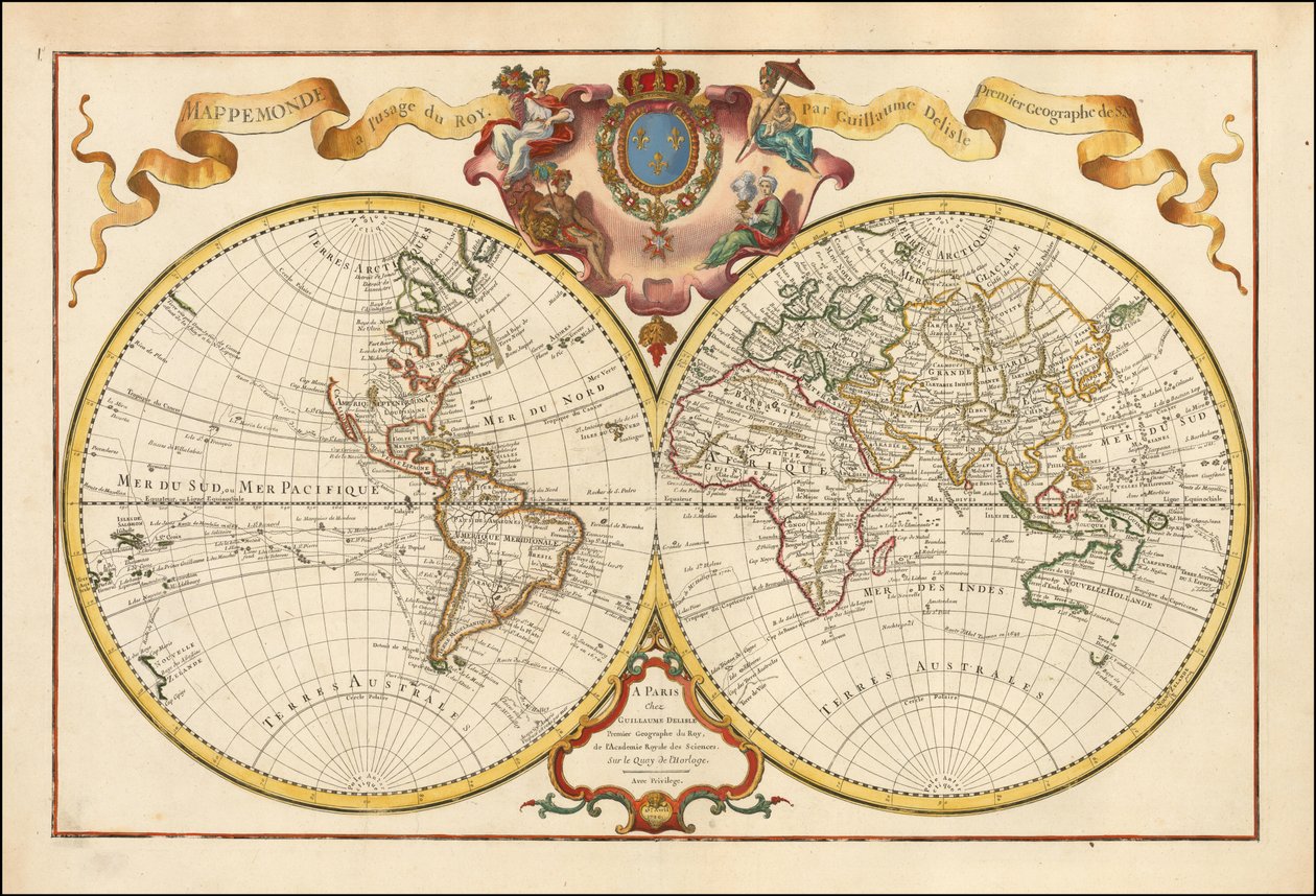 1720-as világtérkép - Mappemonde a l