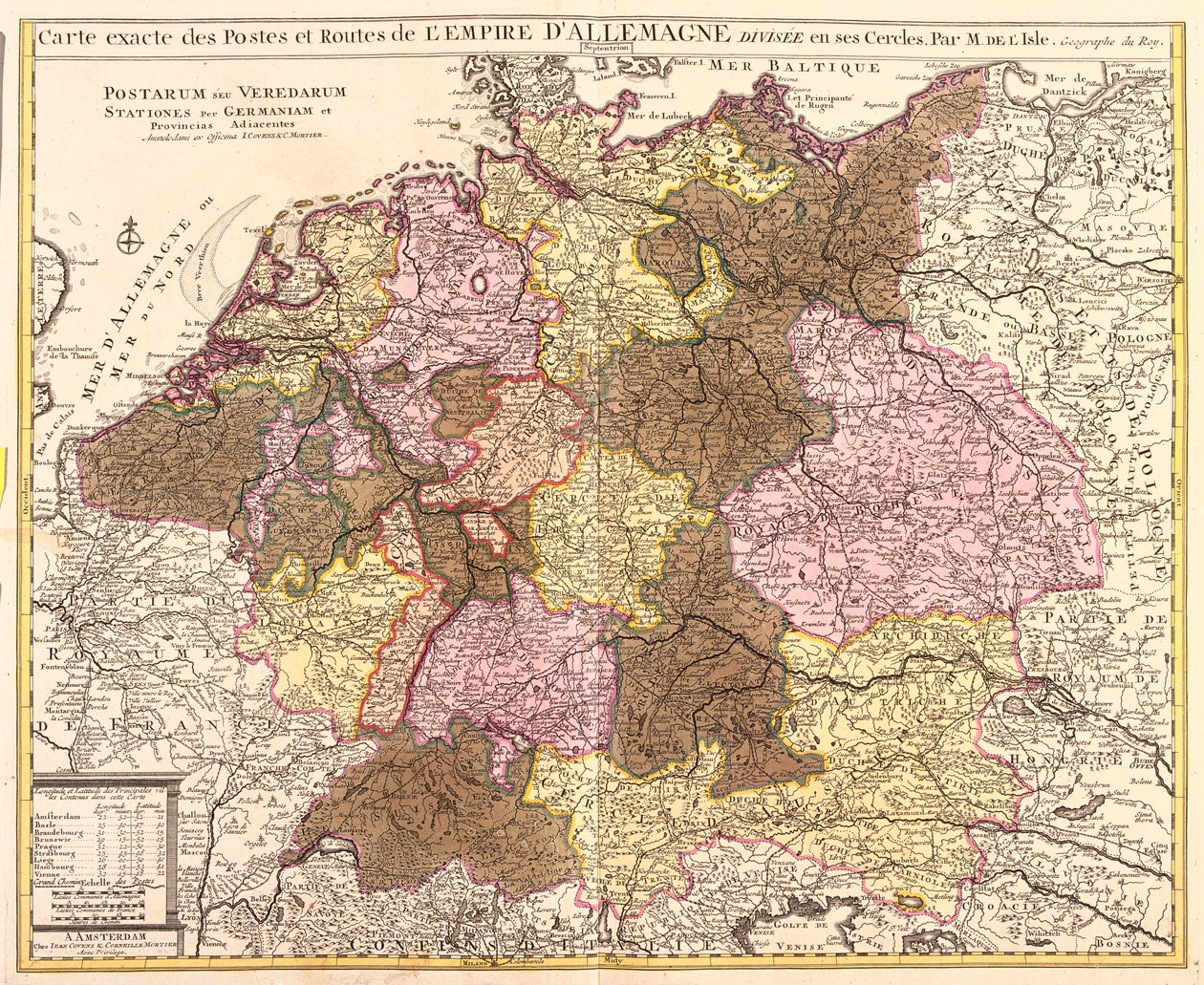 Belgium, Hollandia, Németország, Lengyelország (vajdaság: Pomerániai, Nyugat-Pomerániai, Lubusz, Alsó-Szilézia), Cseh Köztársaság (régió : Olomuc, Dél-Morvaország, Prága, Közép-Csehország, Dél-Csehország, Plze, Karlovy Vary, stínad Labem, Liberec, Hradec K alkotó: Guillaume Delisle
