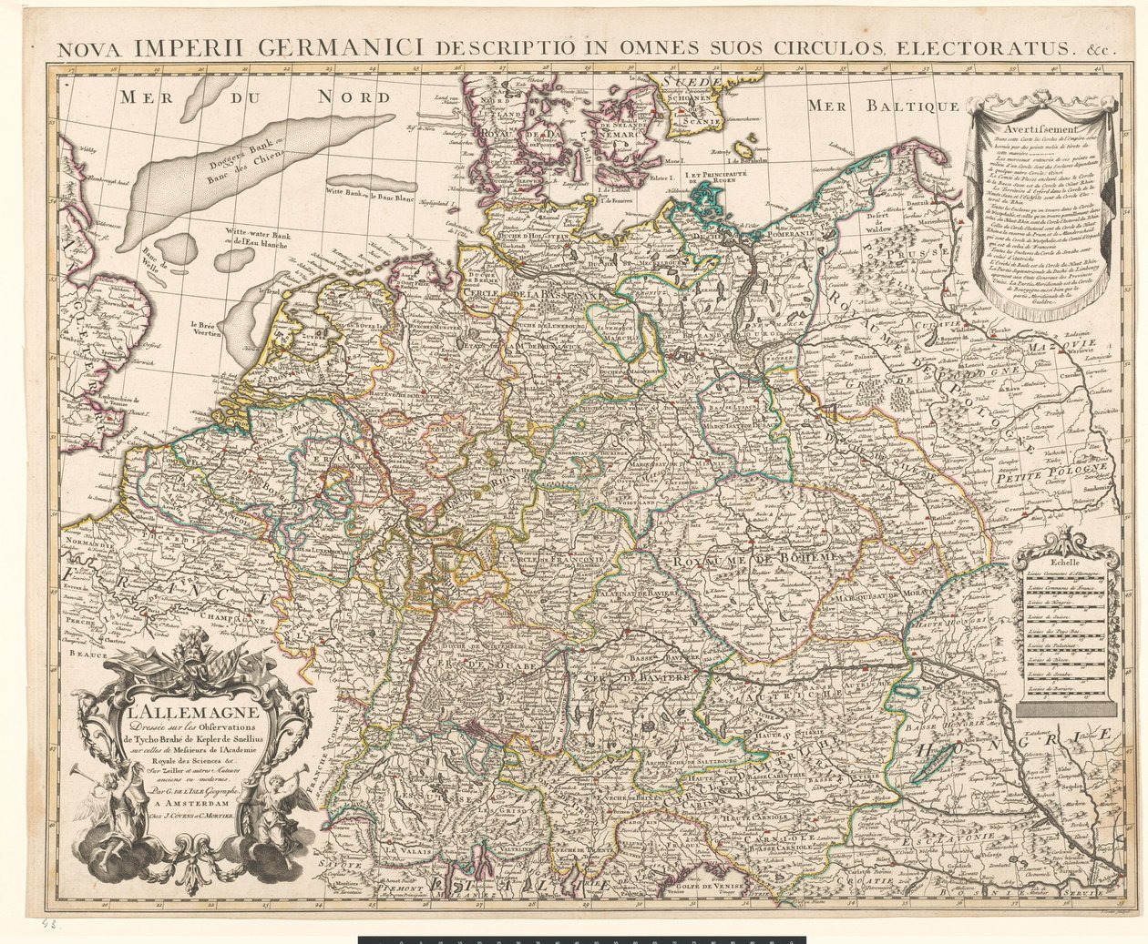 Németország térképe alkotó: Guillaume Delisle