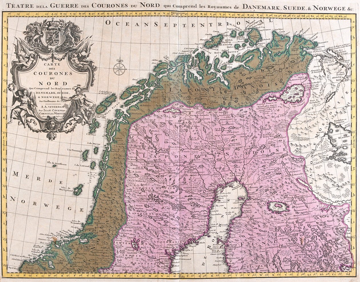 Észak-Norvégia, Svédország, Finnország alkotó: Guillaume Delisle