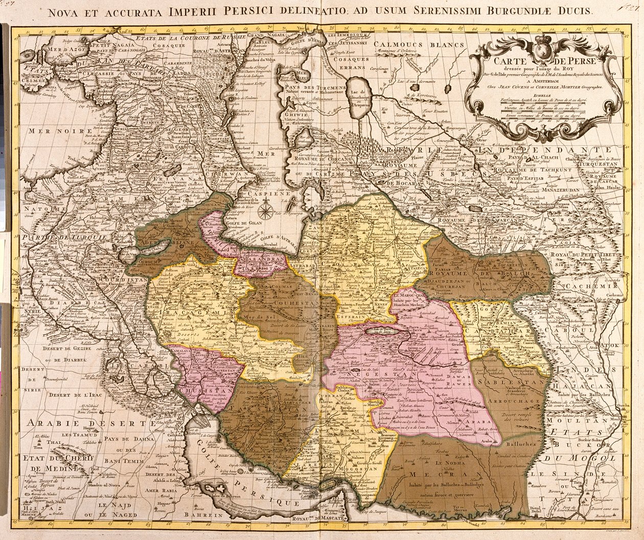 Délnyugat-Turkmenisztán, Irán, Nyugat-Afganisztán, Nyugat-Pakisztán alkotó: Guillaume Delisle