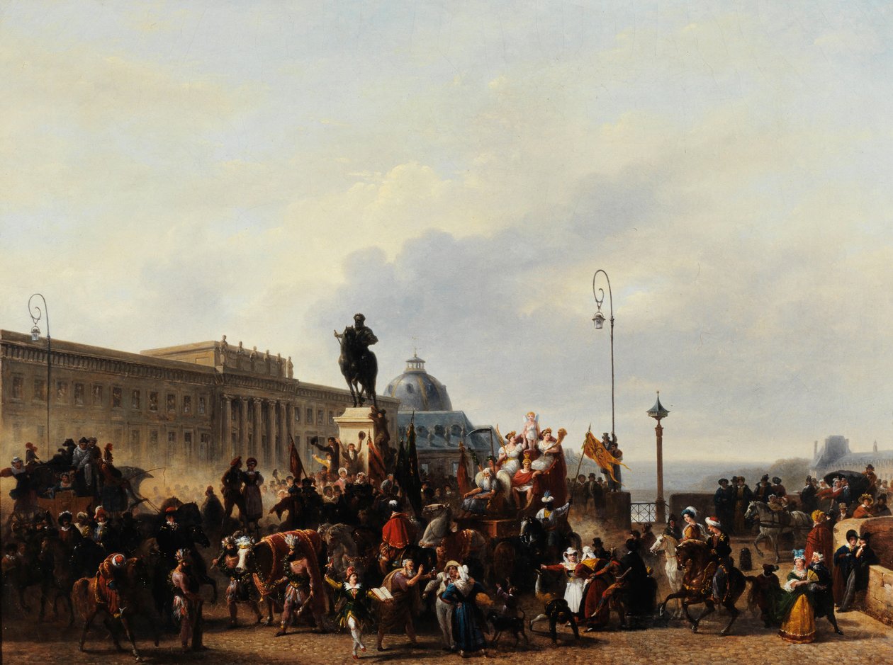 Masquerade on the Pont Neuf alkotó: Guillaume Frederic Ronmy