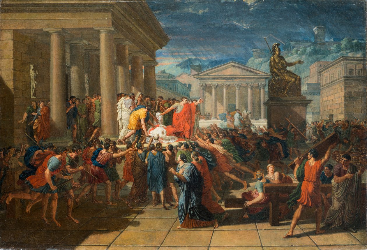 Caesar halála alkotó: Guillaume Guillon Lethière
