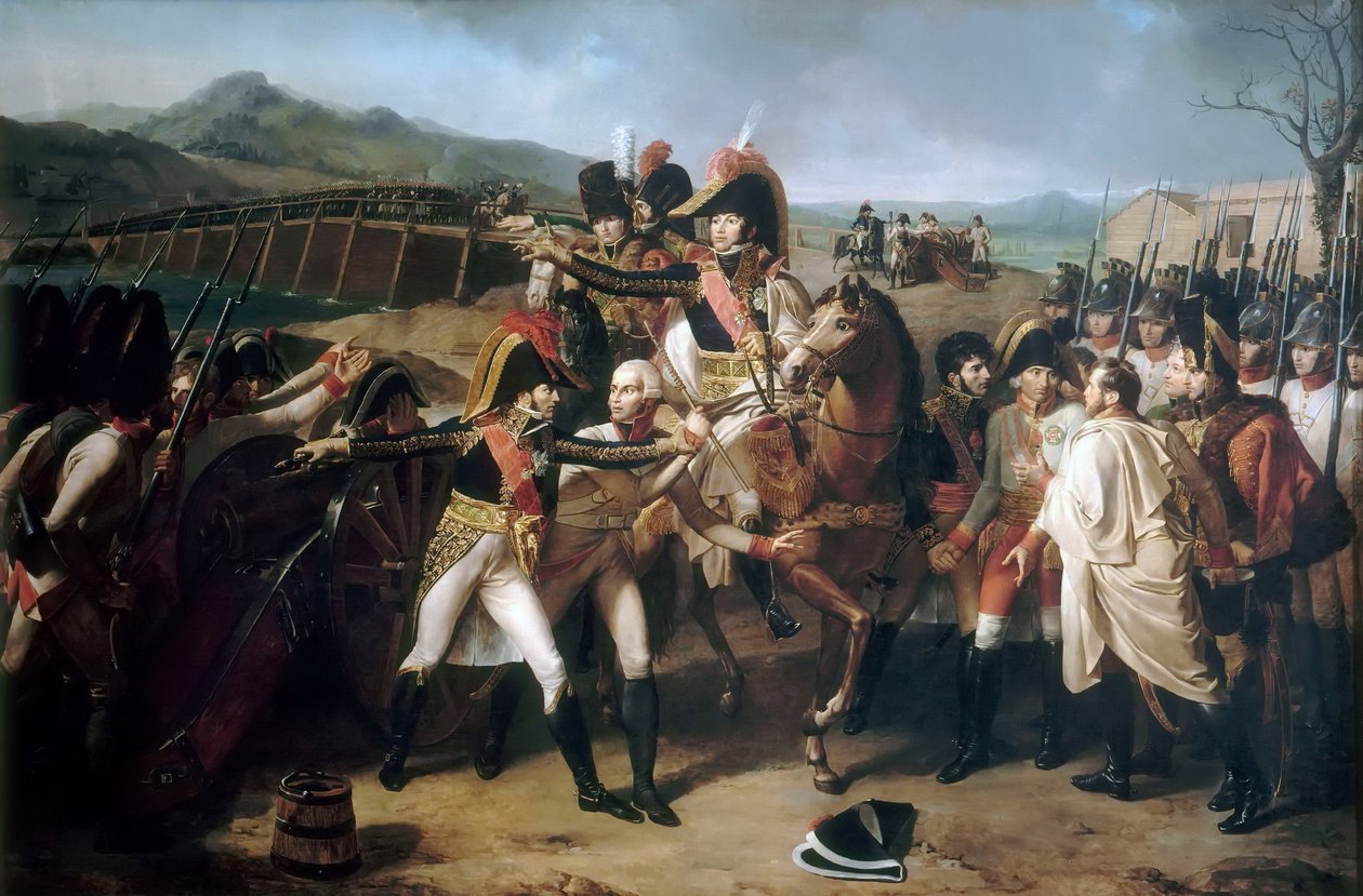 Meglepetés a Duna-hídnál 1805. november 13-án alkotó: Guillaume Guillon Lethière