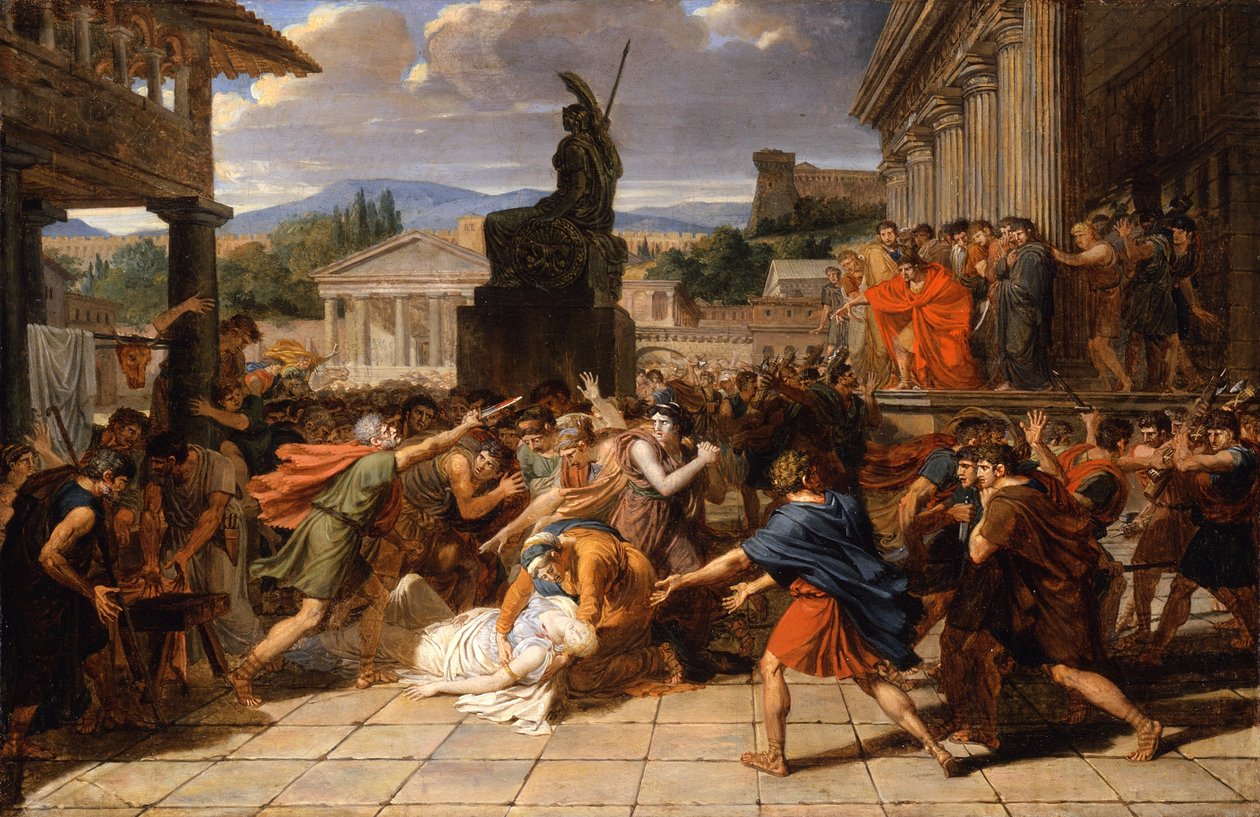 Virginia halála, 1800 körül alkotó: Guillaume Guillon Lethière