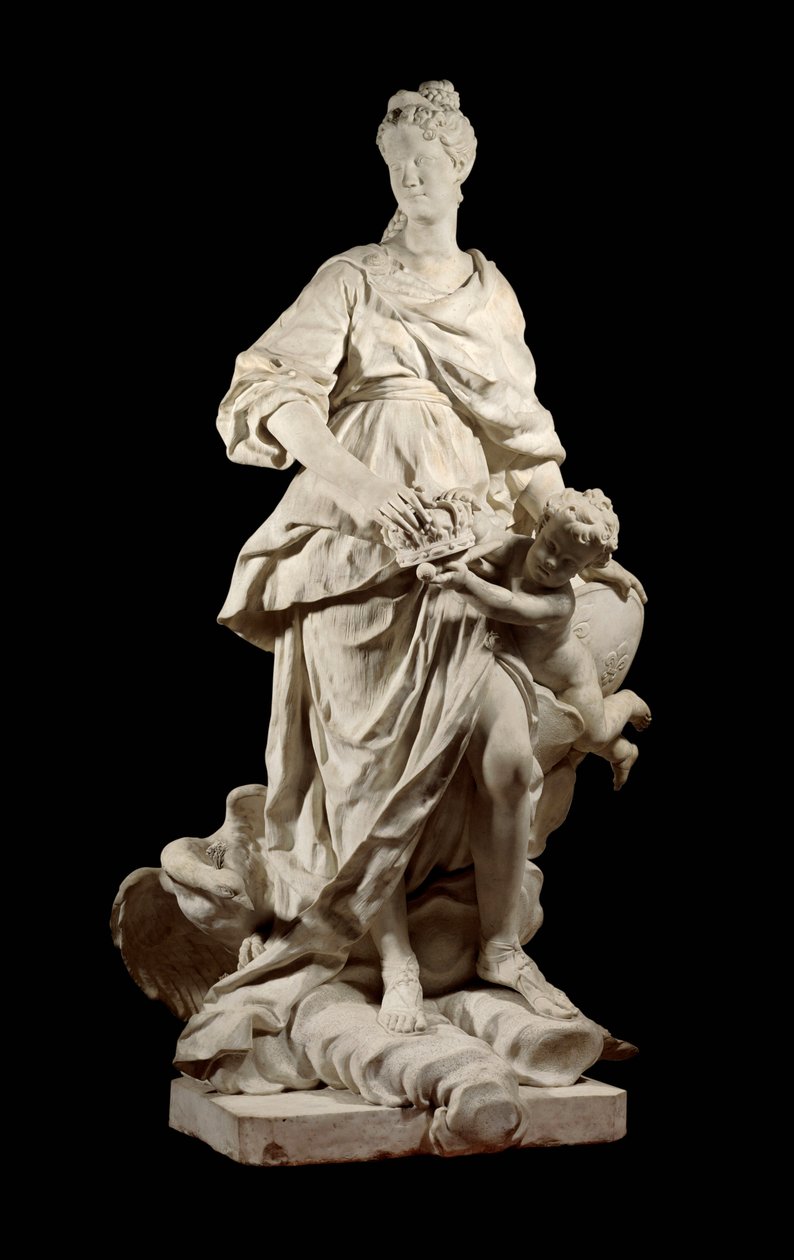 Marie Lescszinska francia királynő (Leczinska, Lescszinka vagy Leszinka) portréja (1703-1768) Franciaország királynője Junonban Guillaume Coustou (1677-1746) márványszobra 1725 Párizs környékén, Musee du Louvre alkotó: Guillaume I Coustou
