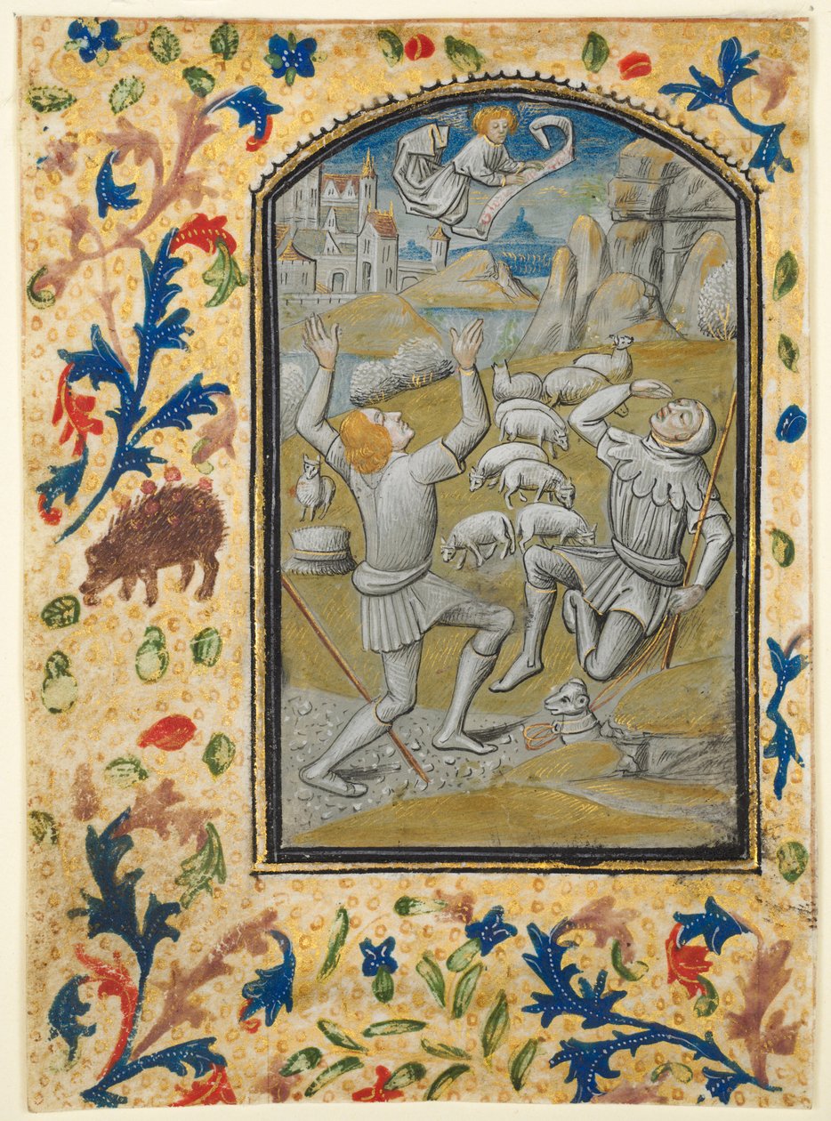 Levél egy Órakönyvből: Szűz koronázása, c. 1470-1480. alkotó: Guillaume Vrelant
