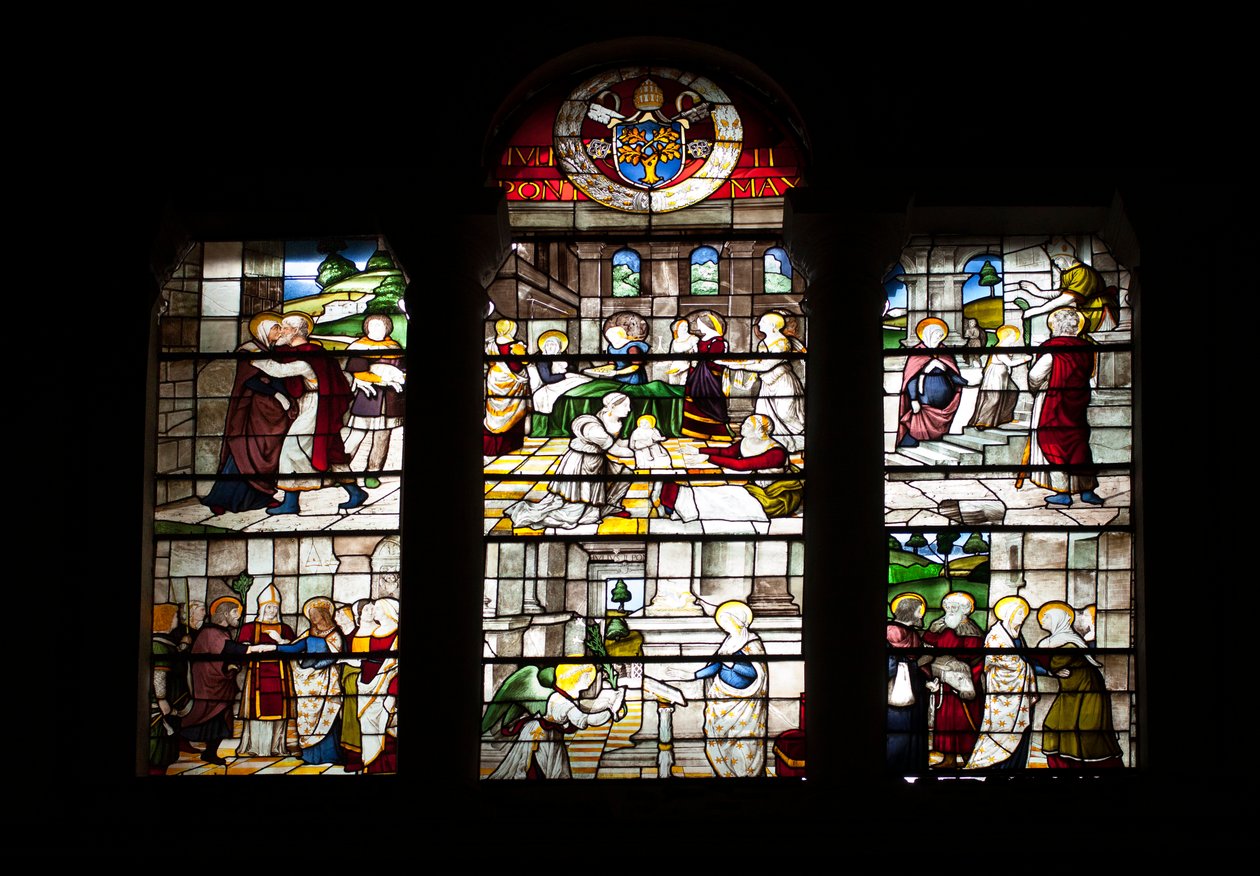 Mária életének epizódja (Stained Glass alkotó: Guillaume de  Marcillat