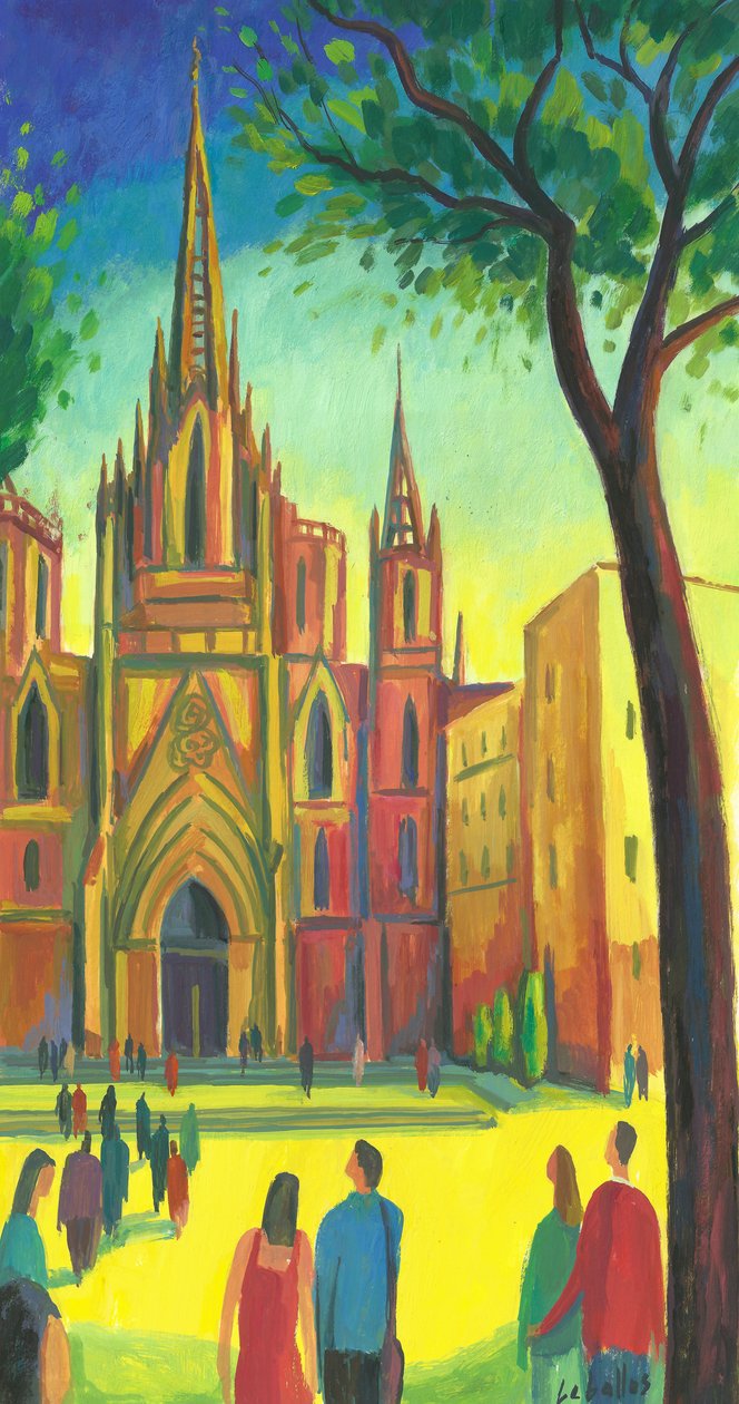 Barcelonai katedrális, 2013 (gouache, papír) alkotó: Guillermo Martí Ceballos