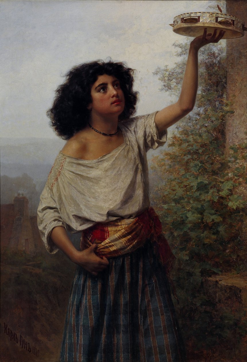 Fiatal cigány nő, 1870 alkotó: Gun