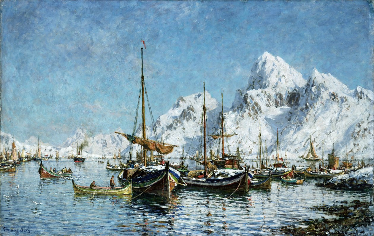 Solvaer kikötőjéből (olaj, vászon) alkotó: Gunnar Berg
