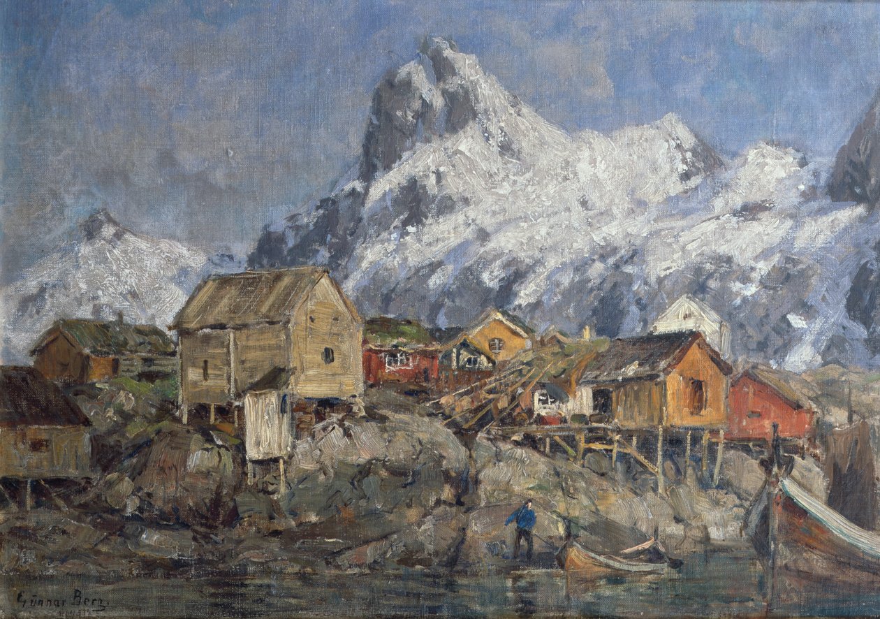 Svolvær (festmény) alkotó: Gunnar Berg